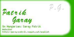 patrik garay business card